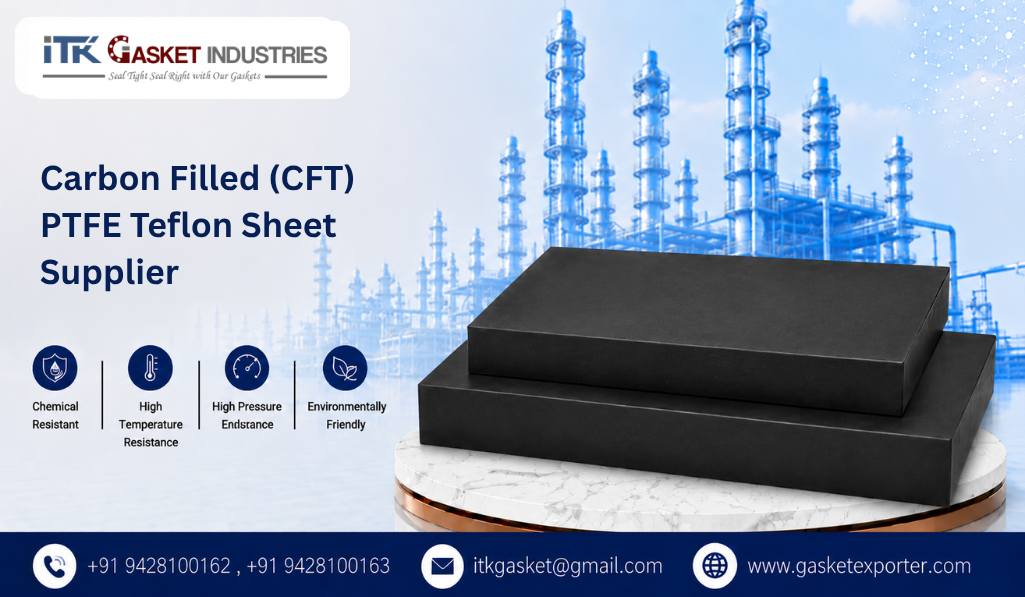 Carbon Filled (CFT) PTFE Teflon Sheet Supplier