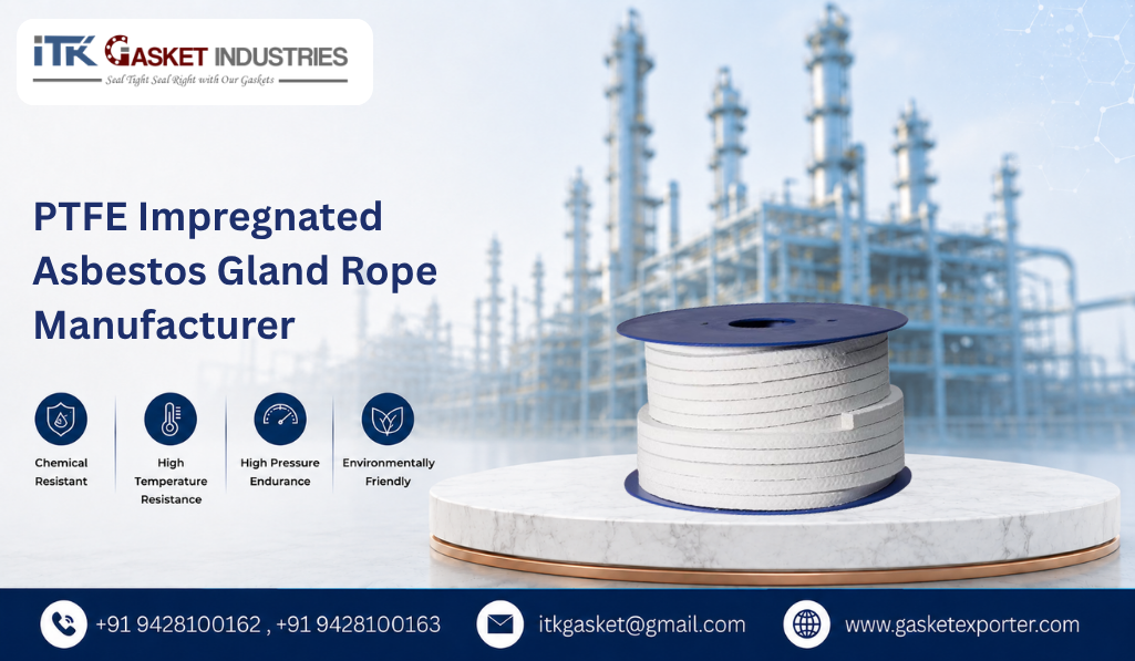 PTFE Impregnated Asbestos Gland Rope Manufacturer